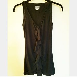 Converse One Star black ruffle tank